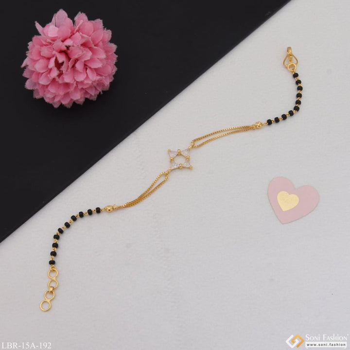 1 gram gold plated with diamond designer mangalsutra