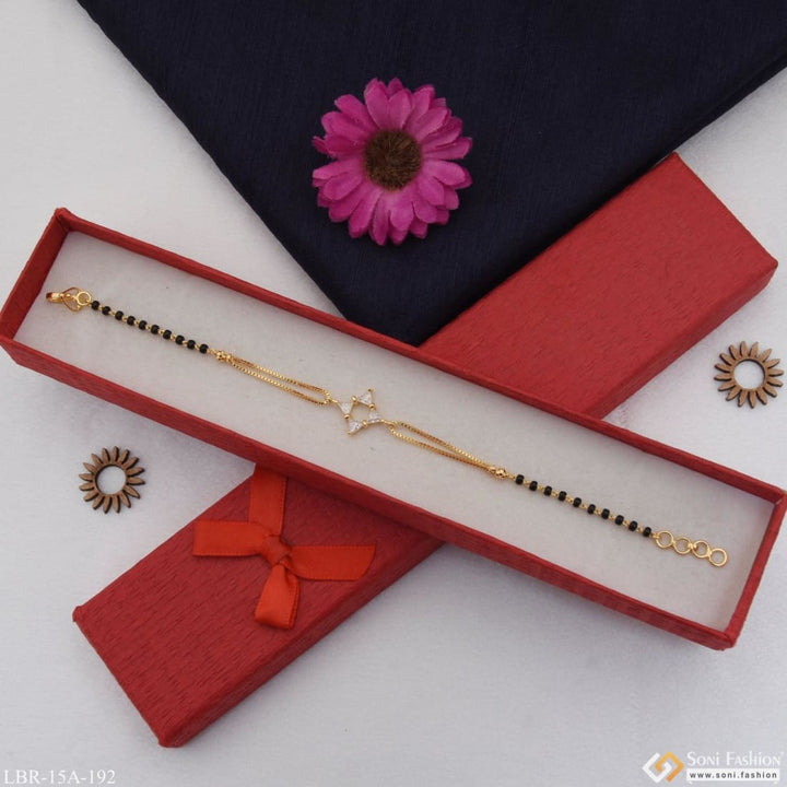 1 gram gold plated with diamond designer mangalsutra