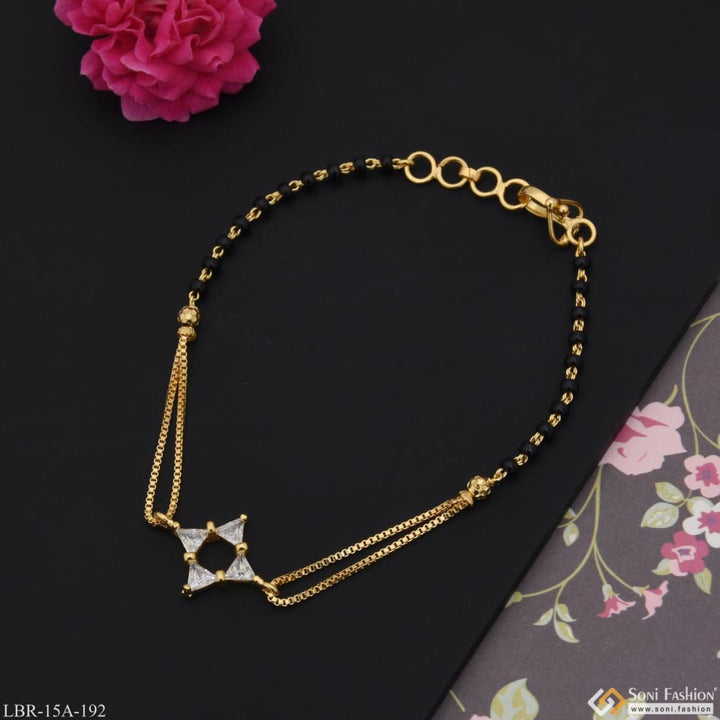 1 gram gold plated with diamond designer mangalsutra