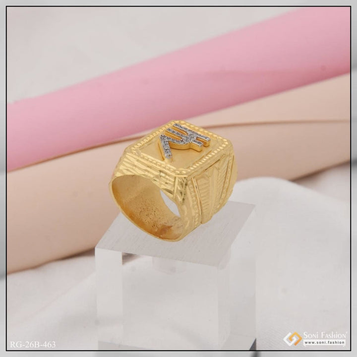 1 gram gold plated with diamond extraordinary design ring