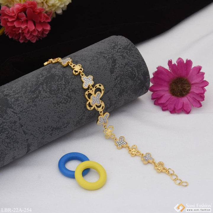 1 Gram Gold Plated With Diamond Fashion-forward Bracelet