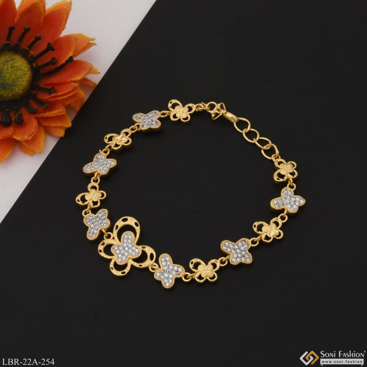 1 Gram Gold Plated With Diamond Fashion-forward Bracelet