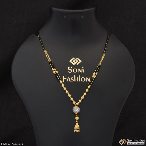 1 Gram Gold Plated With Diamond Fashion-forward Mangalsutra