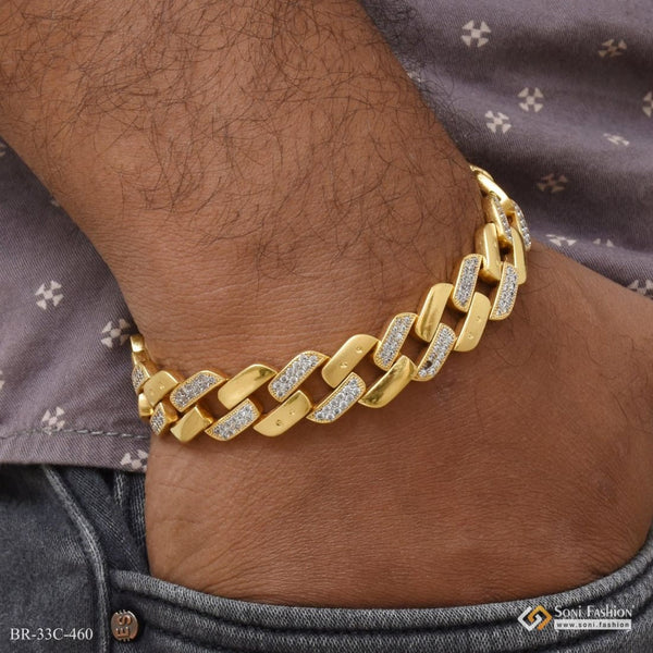 1 gram gold plated with diamond fashionable design bracelet