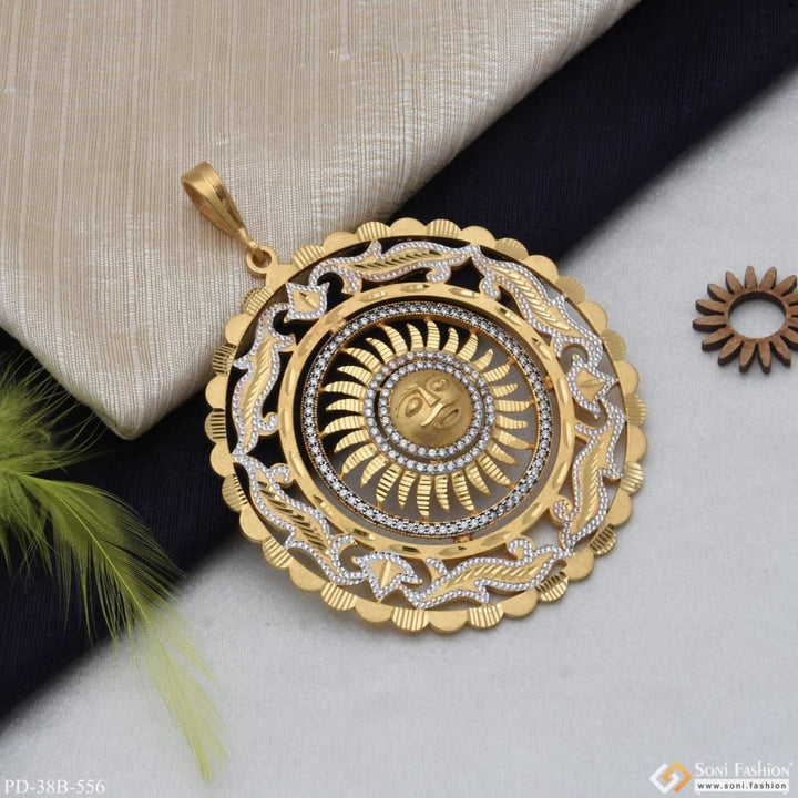 1 Gram Gold Plated Sun With Diamond Fashionable Design