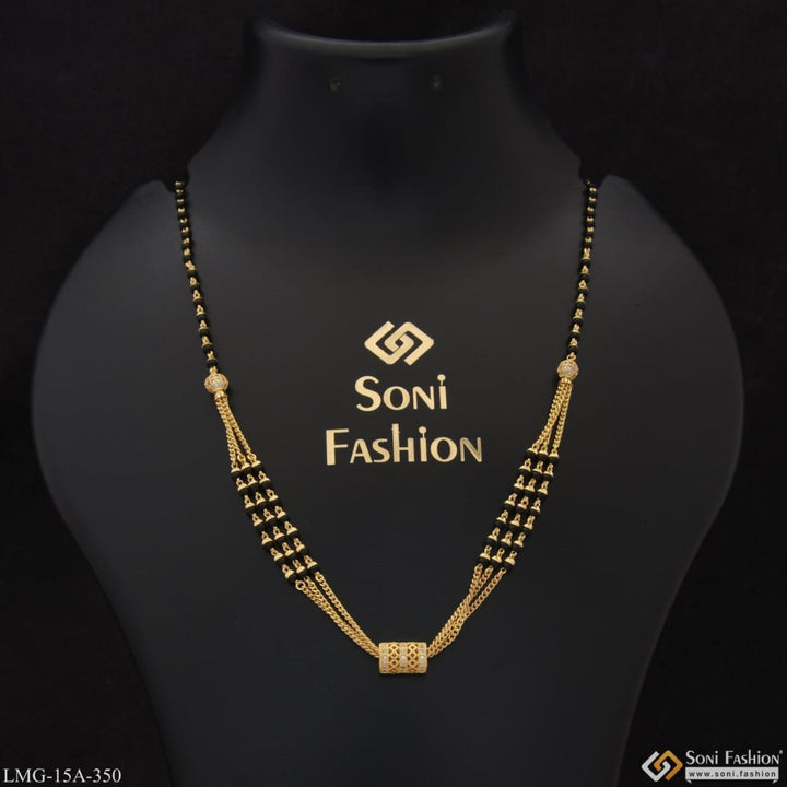 1 gram gold plated with diamond finely detailed mangalsutra