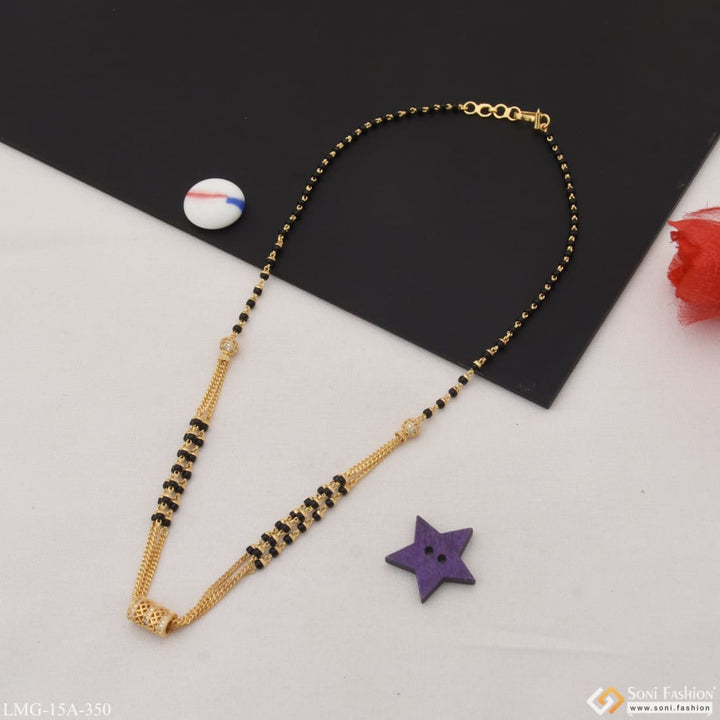 1 gram gold plated with diamond finely detailed mangalsutra