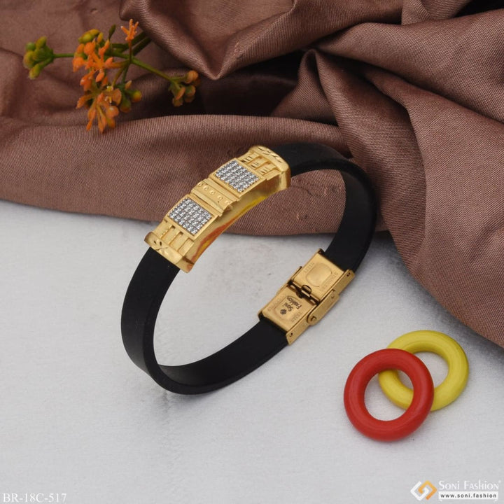 1 gram gold plated with diamond glamorous design bracelet