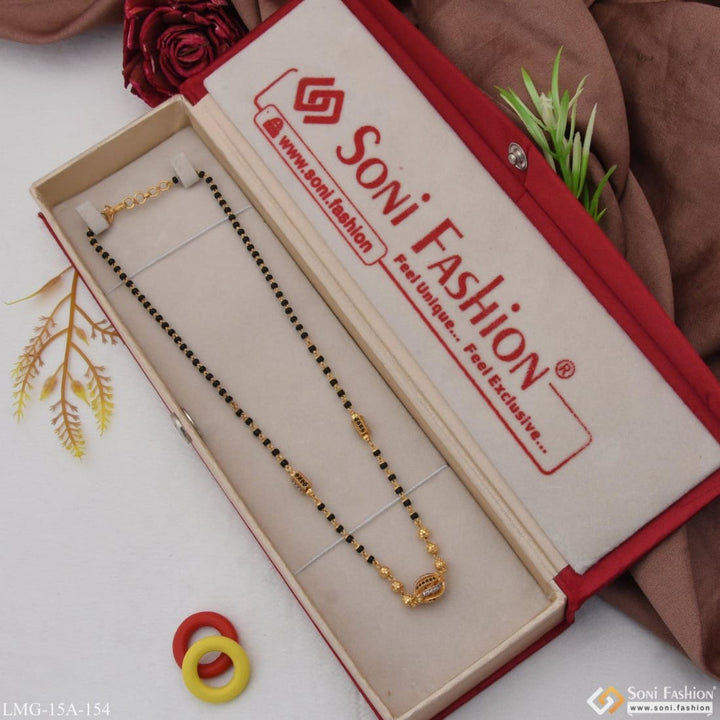 1 gram gold plated with diamond glamorous design mangalsutra