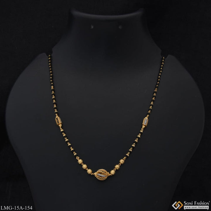 1 gram gold plated with diamond glamorous design mangalsutra