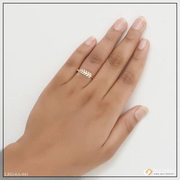 1 gram gold plated with diamond glamorous design ring for