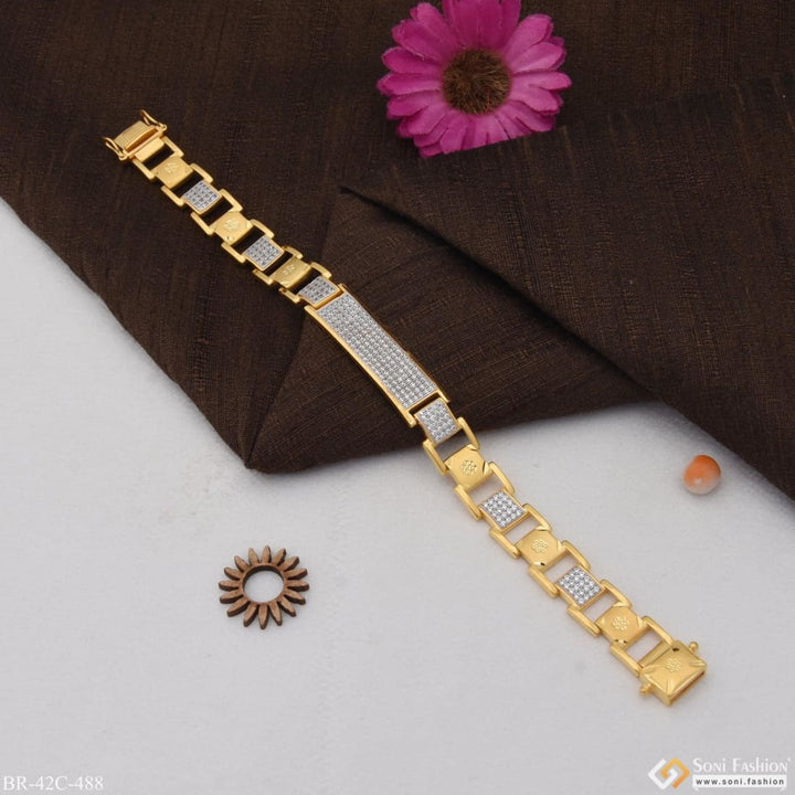 1 gram gold plated with diamond glittering design bracelet