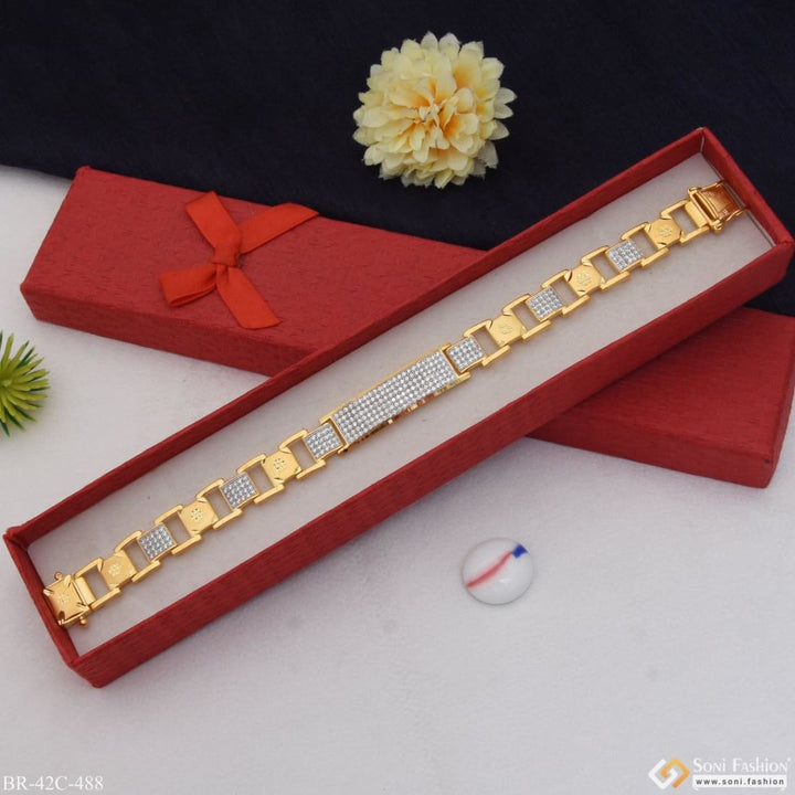 1 gram gold plated with diamond glittering design bracelet