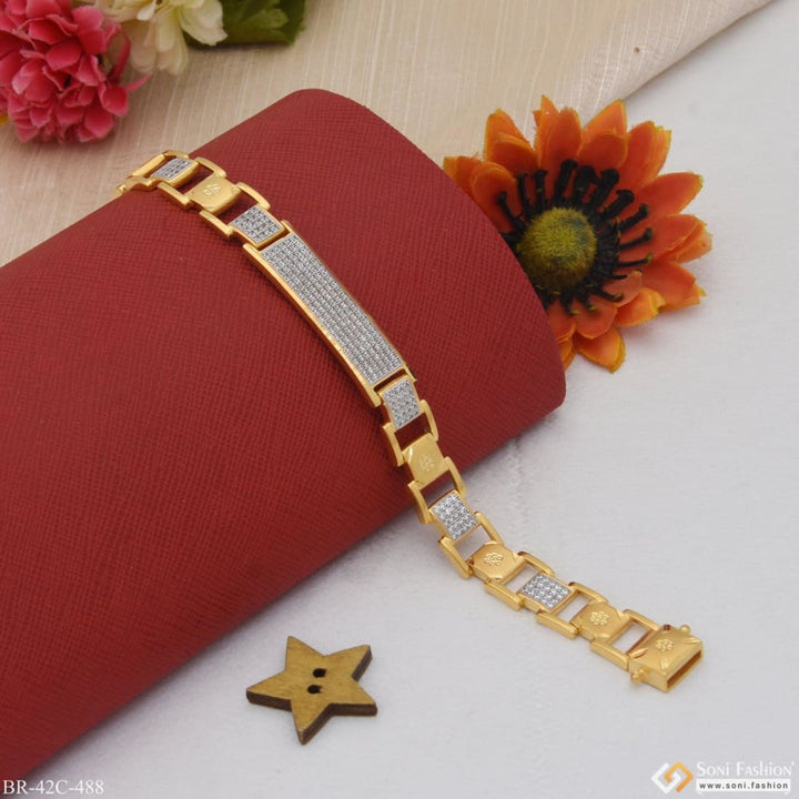 1 gram gold plated with diamond glittering design bracelet