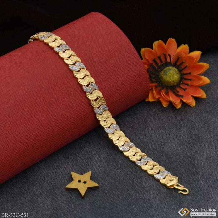 1 gram gold plated with diamond glittering design bracelet