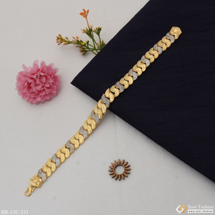 1 gram gold plated with diamond glittering design bracelet