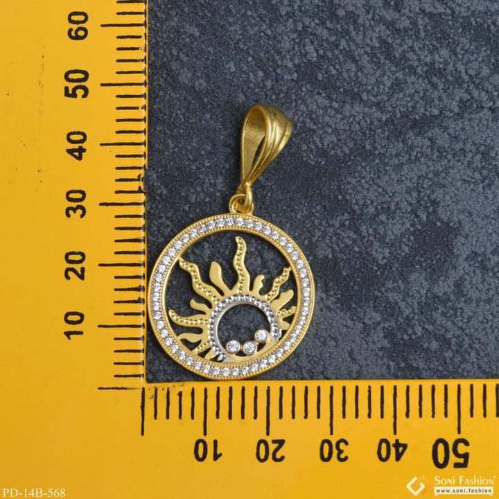 1 Gram Gold Plated Sun With Diamond Gorgeous Design Pendant