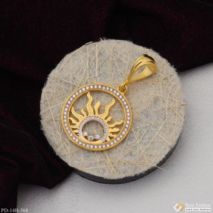 1 Gram Gold Plated Sun With Diamond Gorgeous Design Pendant