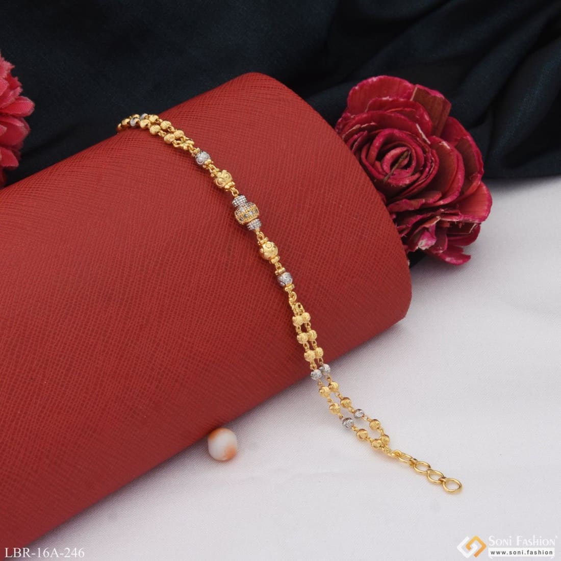 Real 925 Sterling Silver Yellow Rose Gold Baguette Star Shape CZ Ladies  Bracelet