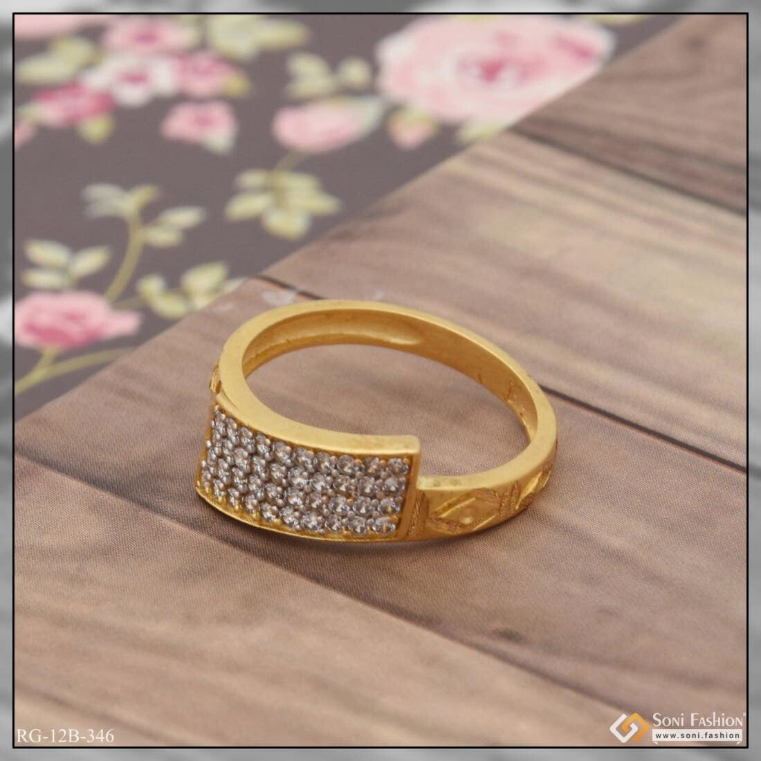 1 Gram Gold Plated With Diamond Cute Design Best Quality Ring For Men -  Style B342 at Rs 1240.00, सोने का पानी चढ़ी हुई अंगूठी - Soni Fashion,  Rajkot