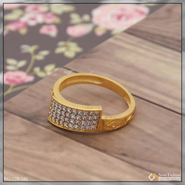 1 Gram Gold Plated With Diamond Latest Design High-quality