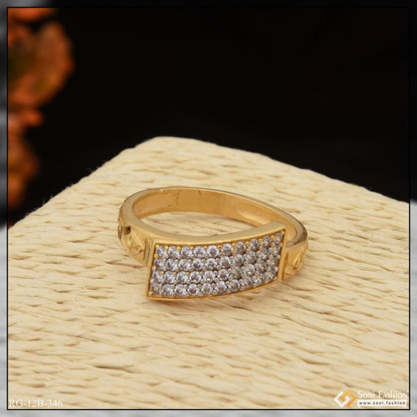 1 Gram Gold Plated With Diamond Latest Design High-quality