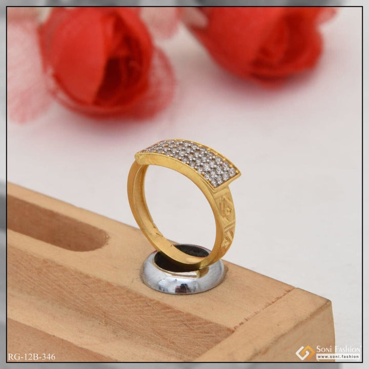 1 Gram Gold Plated With Diamond Latest Design High-quality