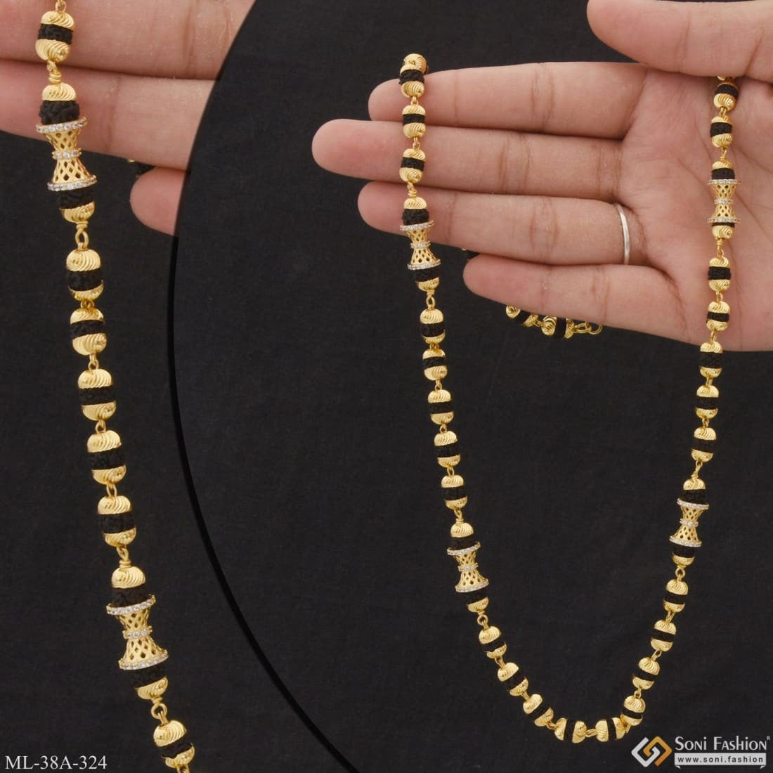 Gold mani clearance mala design