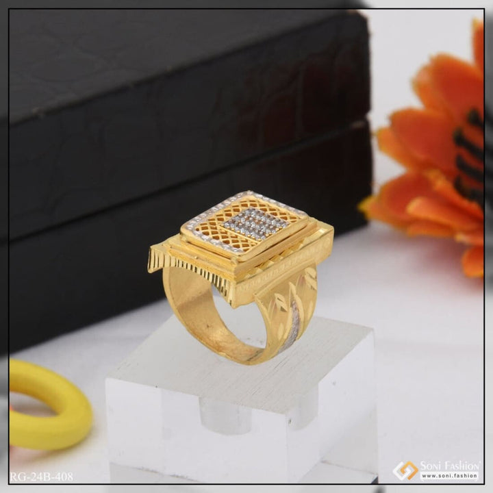 1 Gram Gold Plated With Diamond Lovely Design High-quality