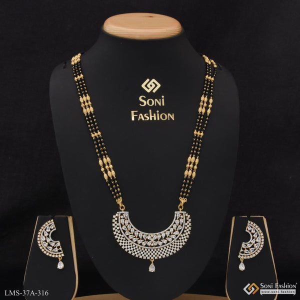 1 gram gold plated with diamond lovely design mangalsutra