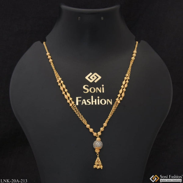 1 Gram Gold Plated With Diamond Pretty Design Necklace For