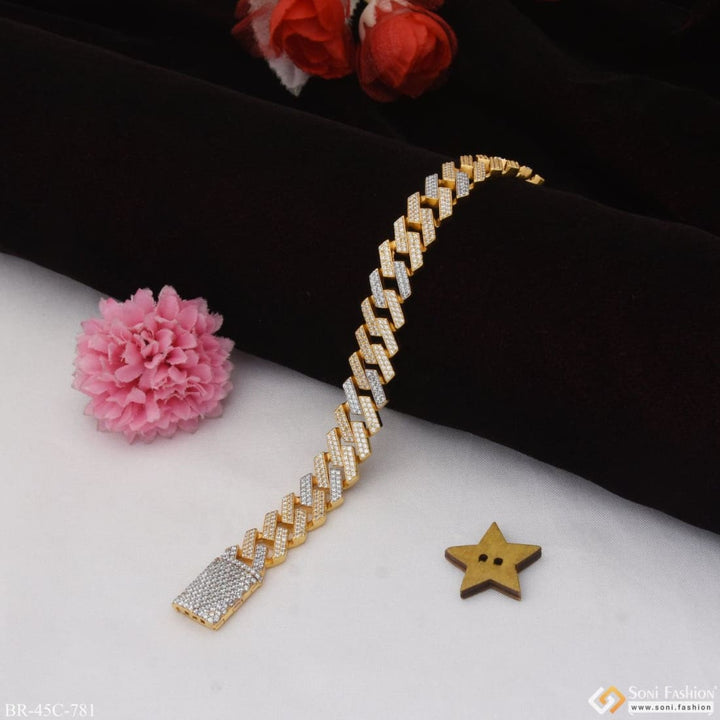 1 Gram Gold Plated With Diamond Sophisticated Design