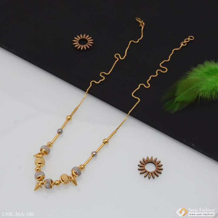 1 gram gold plated with diamond sparkling design necklace