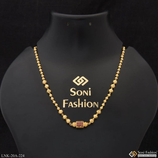 1 gram gold plated with diamond stunning design necklace for