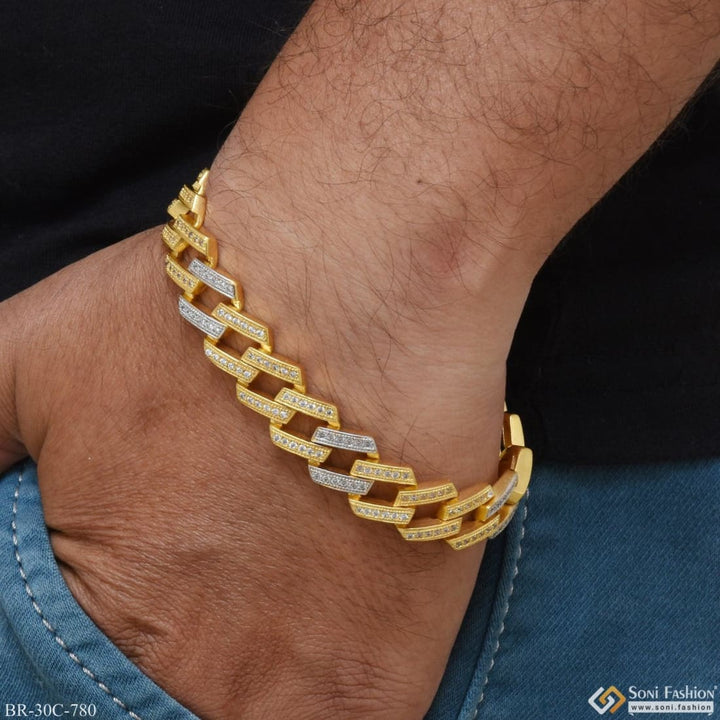 1 gram gold plated with diamond traditional design bracelet