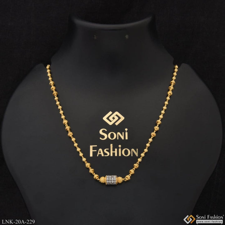 1 gram gold plated with diamond unique design necklace for