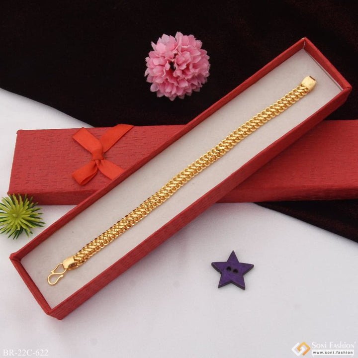 1 gram gold plated distinctive design best quality bracelet