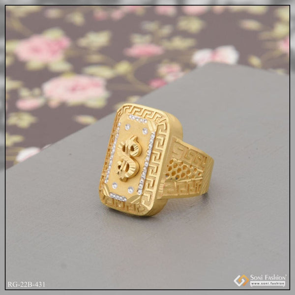 1 Gram Gold Plated Dollar Dainty Design Best Quality Ring