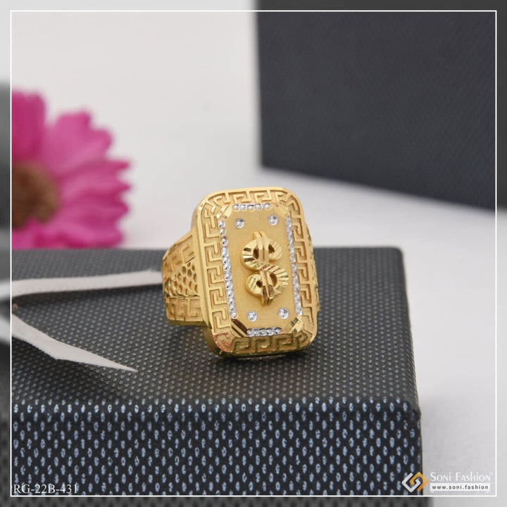 1 Gram Gold Plated Dollar Dainty Design Best Quality Ring