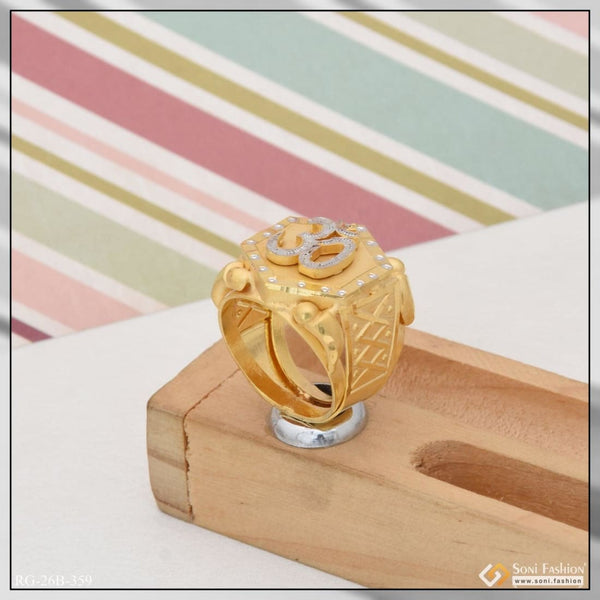 1 gram gold plated om exceptional design high-quality ring