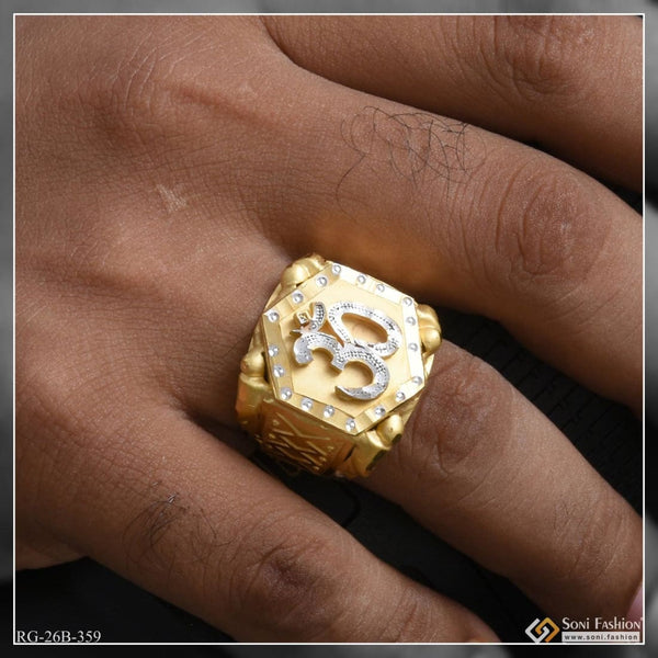 1 gram gold plated om exceptional design high-quality ring