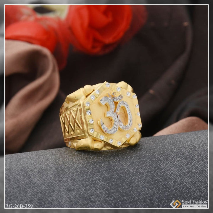 1 gram gold plated om exceptional design high-quality ring