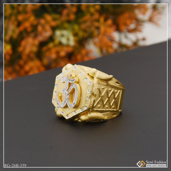 1 gram gold plated om exceptional design high-quality ring