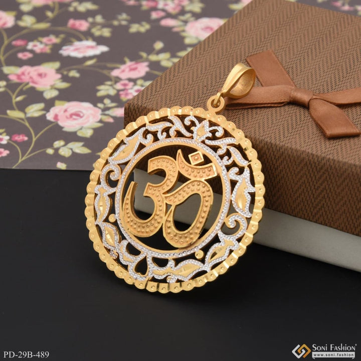 1 Gram Gold Plated Om Exciting Design High-quality Pendant