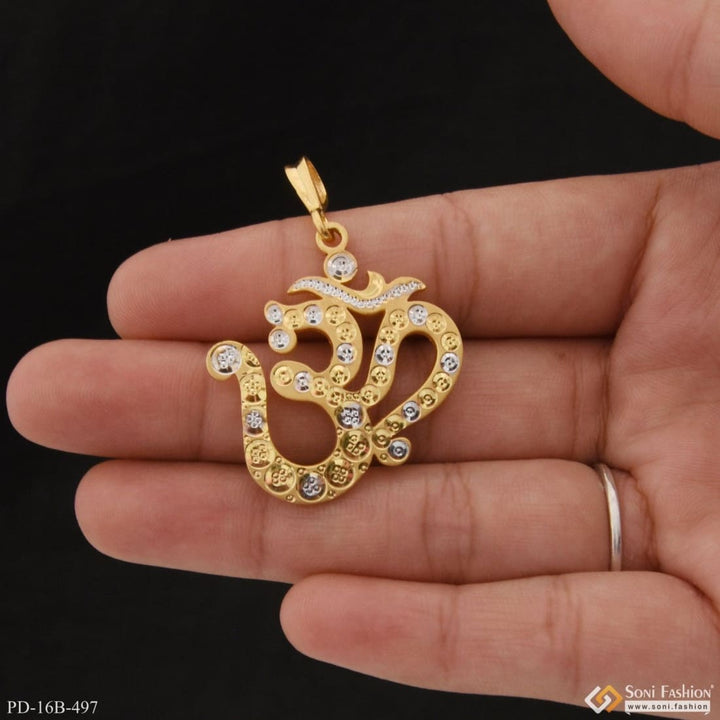 1 Gram Gold Plated Om Exciting Design High-quality Pendant