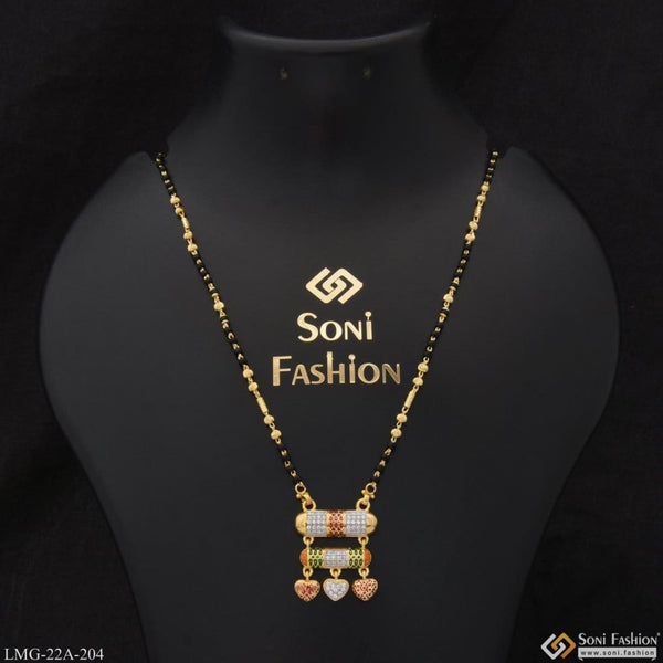 1 Gram Gold Plated Fancy Design Artisanal Mangalsutra For