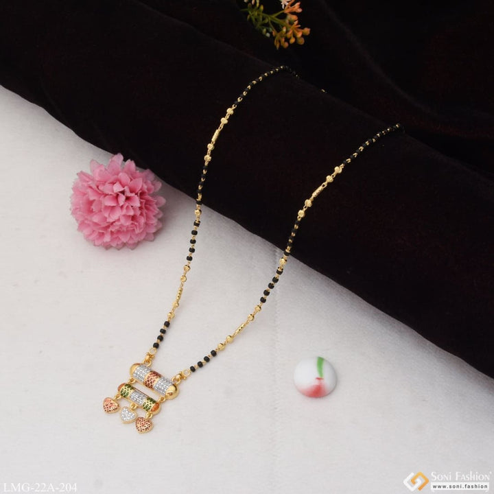 1 Gram Gold Plated Fancy Design Artisanal Mangalsutra For