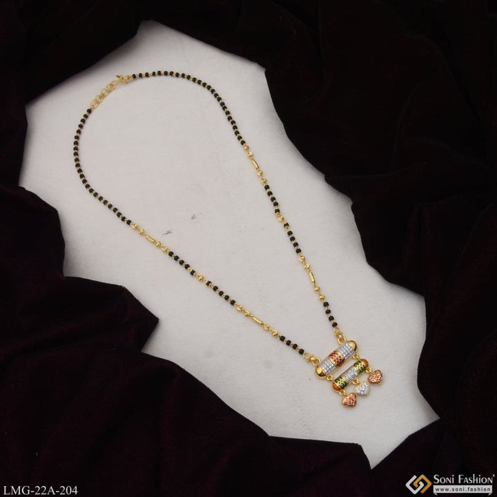 1 Gram Gold Plated Fancy Design Artisanal Mangalsutra For