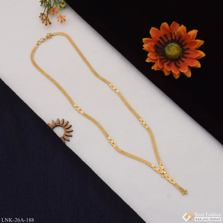 1 Gram Gold Plated Fashion-forward Gorgeous Design Chain