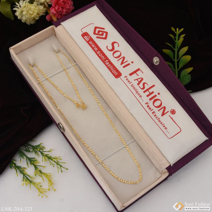 1 gram gold plated fashion-forward graceful design chain for